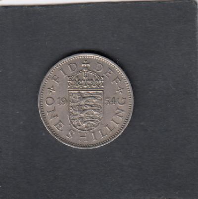 Beschrijving: 1 Shilling  ELIZABETH II